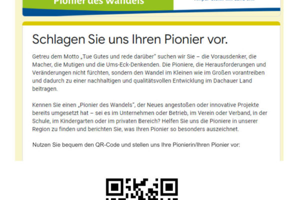 QR-Code Pioniere des Wandels