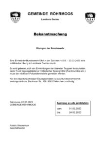 März 2023 Bundeswehrübung