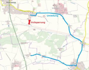 Vollsperrung Unterweilbacher Straße ab 26.02.2024