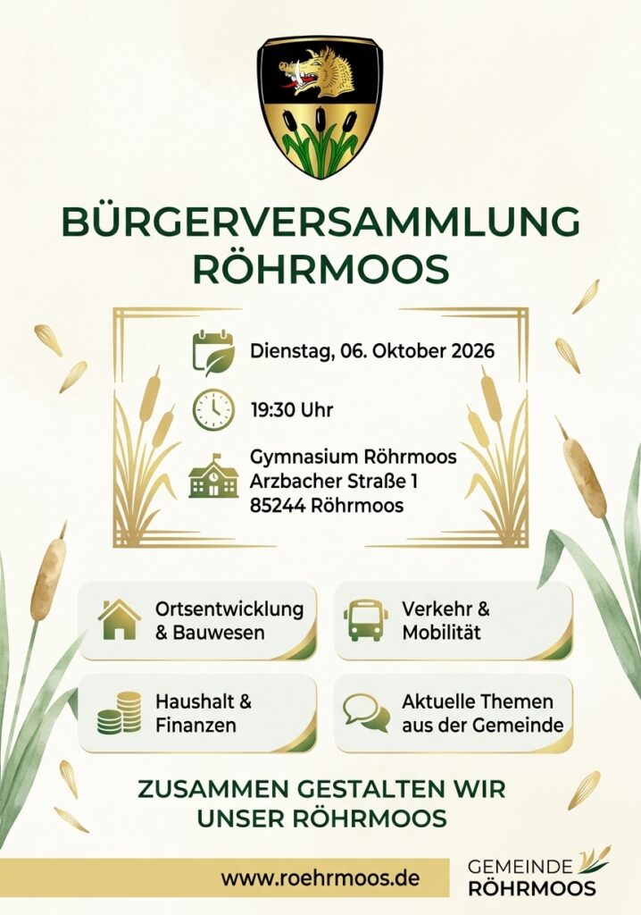 Bürgerversammlung am 6. Oktober 2026