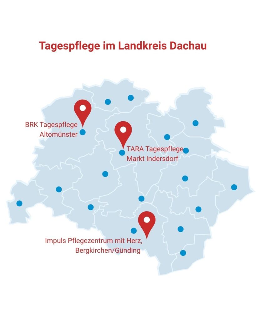 Karte: Tagespflege im Landkreis Dachau